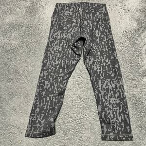 Lululemon Leggings Pants Womens 6 Wunder Train High Rise Crop Animal Gray